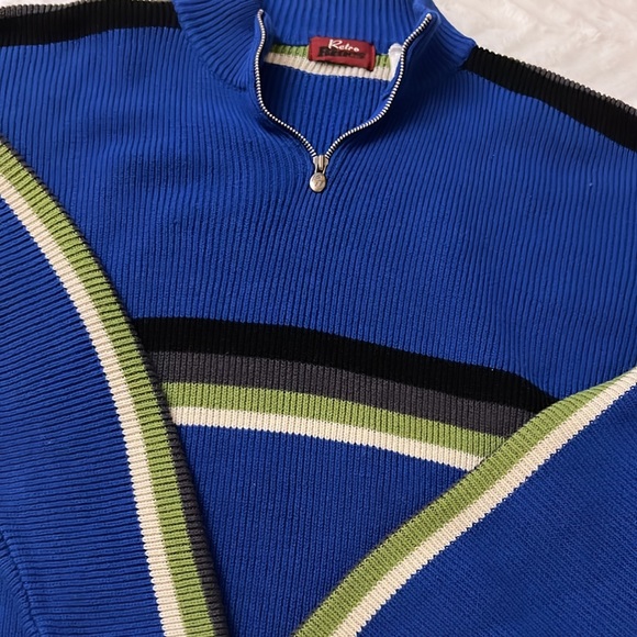 Vintage Men’s Y2k Striped Pullover Sweater Size Medium - Picture 3 of 5